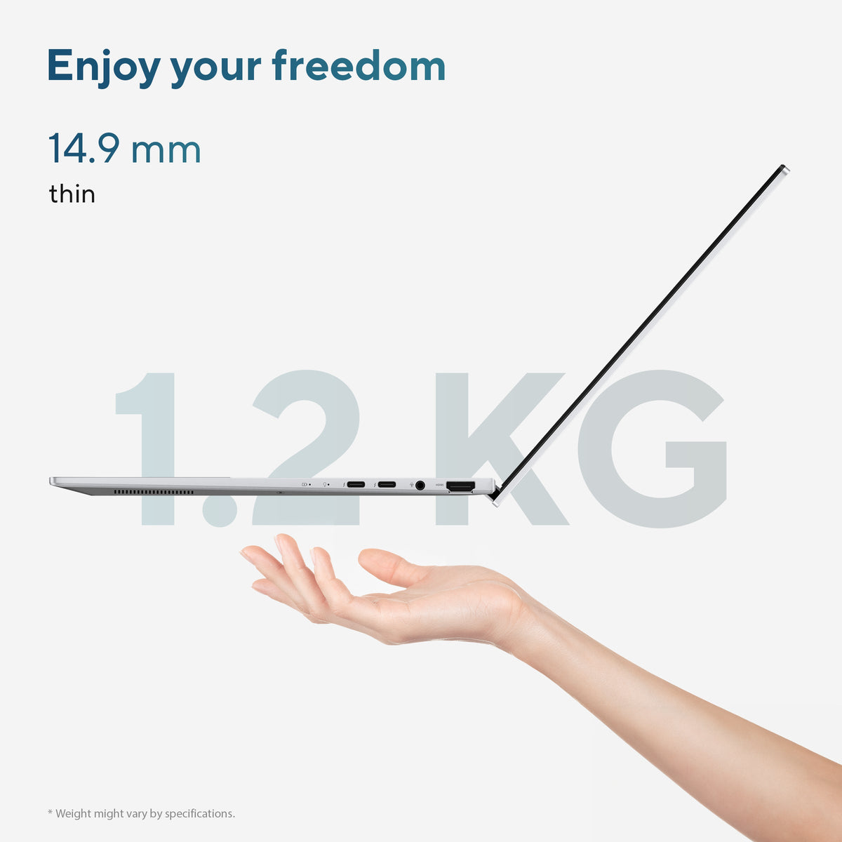 Asus Zenbook 14 Laptop, Intel Core Ultra 7 255H Processor, 16GB RAM, 1TB SSD, Intel Arc Graphics, 14" 3K OLED 120Hz Touch Display, Windows 11 Home, Backlit English & Arabic Keyboard, Ponder Blue, 1 Year Warranty | UX3405CA-SU867W