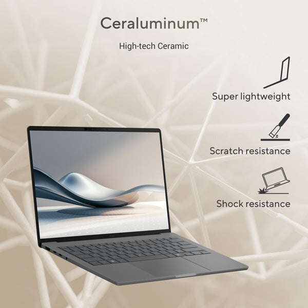 ASUS Zenbook 14 Snapdragon x elite (12 core) Processor, 16 GB RAM, 1TB SSD, Qualcomm Hexagon 45TOPS, 14" OLED, Zabriskie Beige, WINDOW 11 H, 1 Years WARRANTY | UX3407QA-QD180W