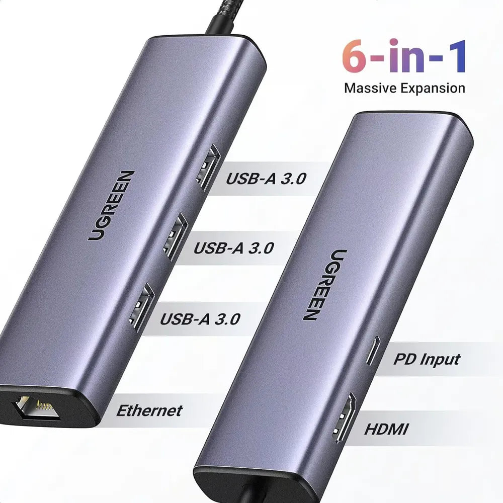 Ugreen-USB-C-to-USB-3.0-6-in-1-Hub-Adapter-15598