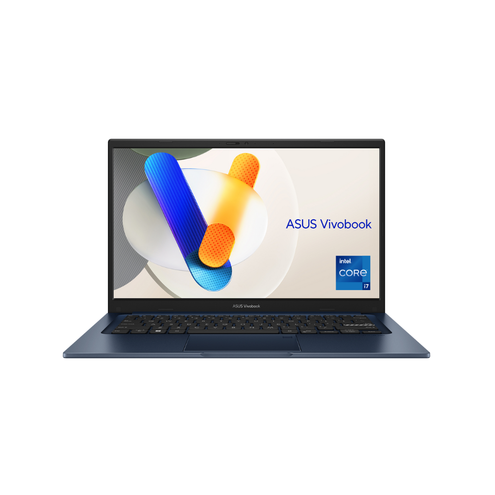 ASUS Vivobook 14 معالج Intel Core i7 1355U، ذاكرة وصول عشوائي (RAM) سعة 16 جيجابايت، قرص صلب (SSD) سعة 1 تيرابايت، شاشة FHD مقاس 14 بوصة، ويندوز 11 هوم، لوحة مفاتيح إنجليزية وعربية، أزرق هادئ، ضمان سنة واحدة | X1404VA-EB711W