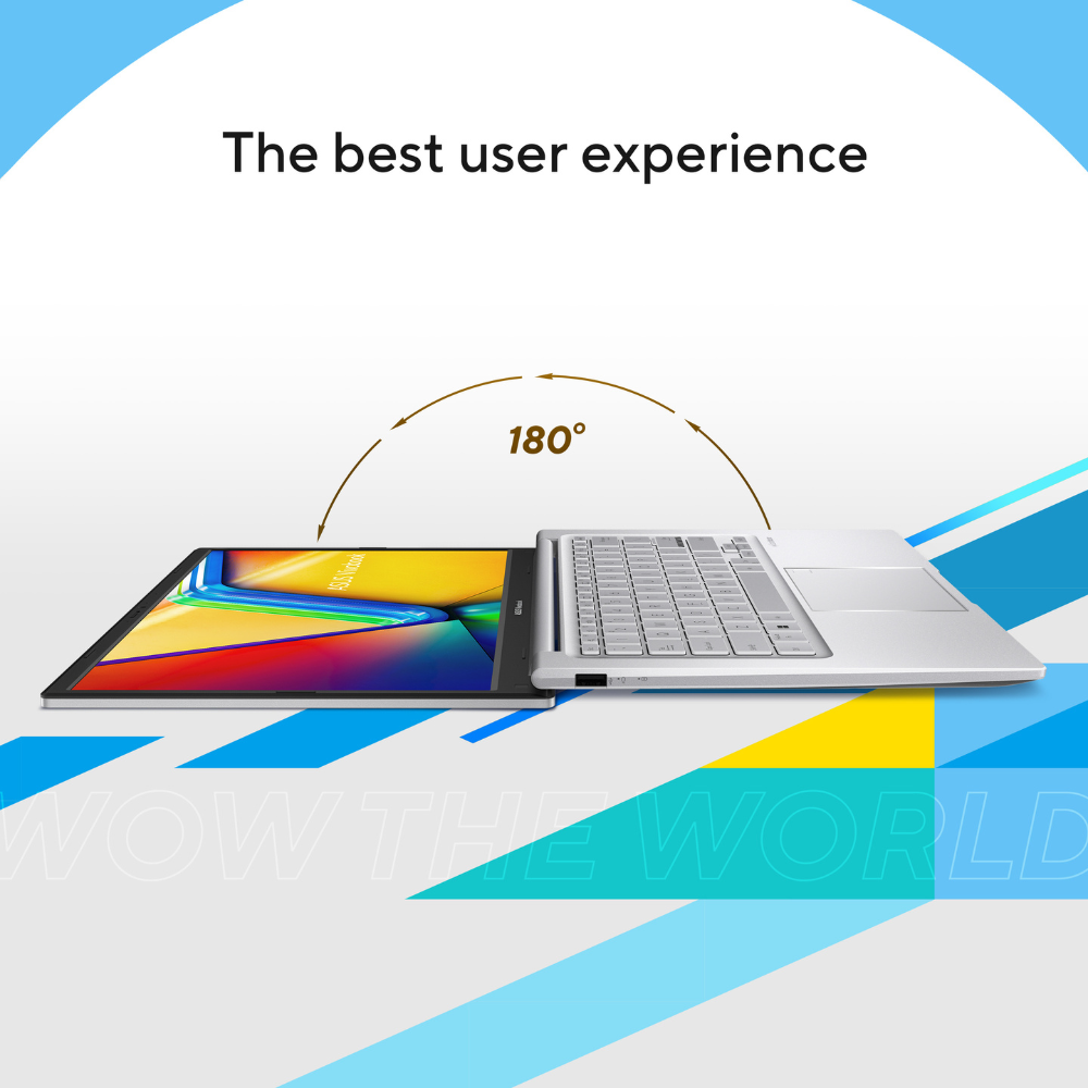 ASUS Vivobook 14 معالج Intel Core i7 1355U، ذاكرة وصول عشوائي (RAM) سعة 16 جيجابايت، قرص صلب (SSD) سعة 1 تيرابايت، شاشة FHD مقاس 14 بوصة، ويندوز 11 هوم، لوحة مفاتيح إنجليزية وعربية، أزرق هادئ، ضمان سنة واحدة | X1404VA-EB711W