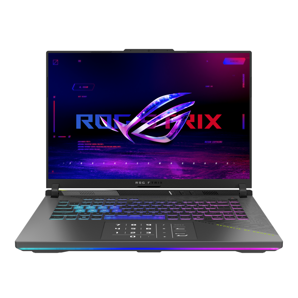 Asus ROG Strix G16 Gaming Laptop, AMD Ryzen 9 8940HX Processor, 32GB RAM, 1TB SSD, 12 GB Nvidia RTX 5070 Ti Graphics, 16" FHD+ 165Hz Display, Windows 11 Home, English & Arabic Keyboard, Eclipse Gray, 1 Year Warranty | G614PR-RV009W