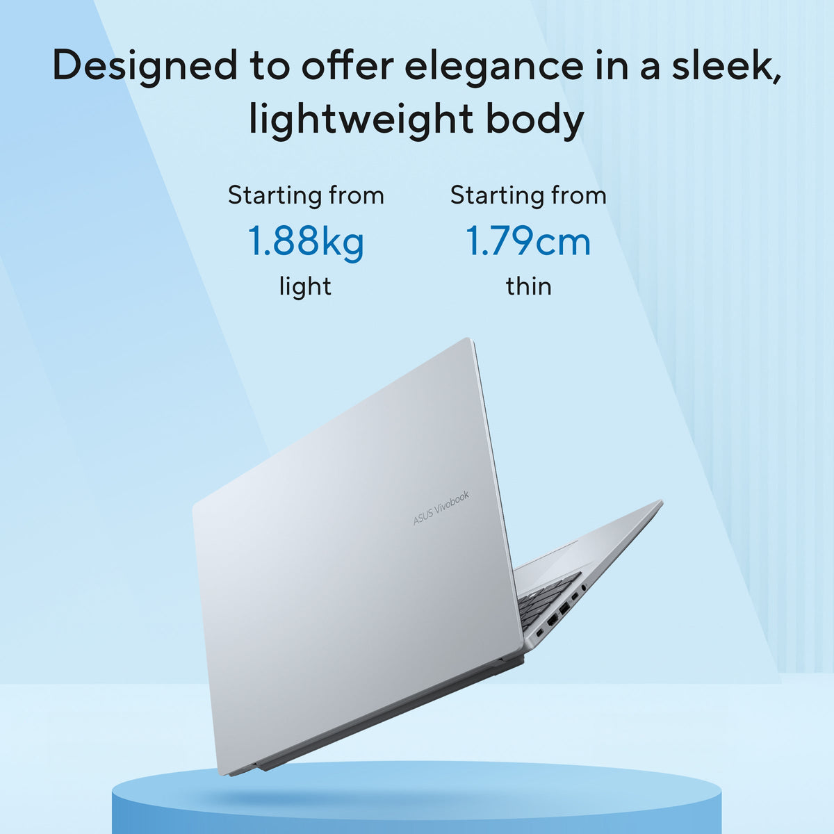 Asus Vivobook 16 Laptop, Intel Core Ultra 5 225H Processor, 16GB RAM, 512GB SSD, 16" WUXGA Display, Windows 11 Home, Cool Silver, Backlit English & Arabic Keyboard, 1 Year Warranty | X1607CA-MB174W