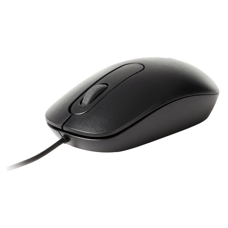 Rapoo N200 Wired Optical Mouse, 1600 DPI Optical Sensor, 3 (Left/Right-click, Middle click/scroll wheel) Buttons, Ambidextrous Design Black, 1 Year Warranty | 18548