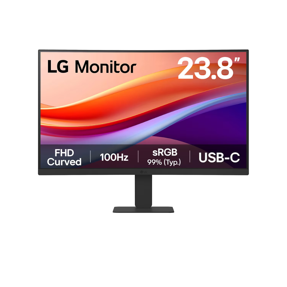 LG Curved 24U421A-B 24" FHD (1920 x 1080) Monitor, Anti-glare, USB-C, HDMI, Tilt Adjustable, 1 Year warranty | 24U421A-B
