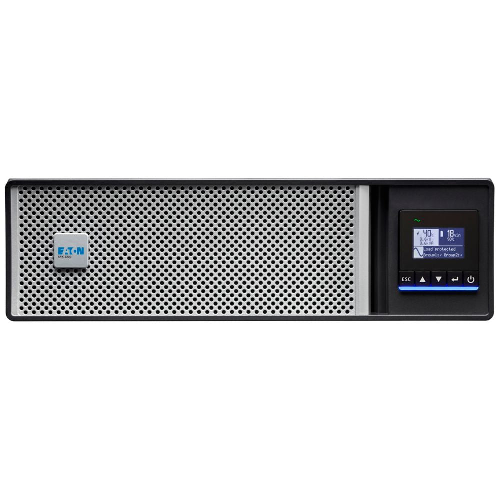 Eaton 5PX Gen2 UPS 2200 VA، للتركيب في الرف/برجي 3U، 230 فولت، 8 منافذ C13 + 2 منفذ C19، ضمان سنة واحدة | 5PX2200IRT3UG2