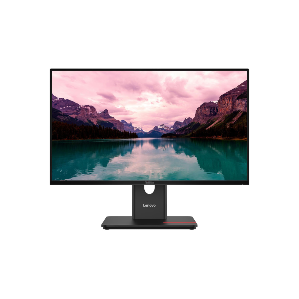 شاشة Lenovo ThinkVision T24-40 مقاس 23.8 بوصة FHD (1920 × 1080)، مضادة للتوهج، منفذ DP، منفذ HDMI، منفذ VGA، قابلة للتعديل (الارتفاع/المحور/الدوران/الإمالة)، ضمان 3 سنوات | 64A4MATXUK