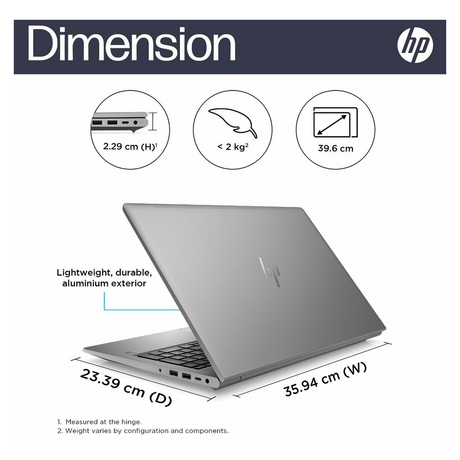 HP ZBook Power G10 Mobile Workstation Laptop, AMD Ryzen 9 PRO 7940HS Processor, 32GB RAM, 512GB SSD, 8GB Nvidia RTX 2000 Ada Graphics, 15.6" QHD Display, Windows 11 Pro, English & Arabic Backlit Keyboard, 1 Year Warranty | 866F4EA
