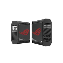 جهاز توجيه ASUS ثلاثي النطاق واي فاي 6 ROG RAPTURE GT6 حزمة من قطعتين، أسود | 90IG07F0-MU9A20