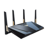 راوتر Asus ثنائي النطاق WiFi 7 AiMesh قابل للتوسيع، 5 جيجاهرتز حتى 5764 ميجابت في الثانية، 2.4 جيجاهرتز حتى 1376 ميجابت في الثانية، 4 هوائيات خارجية، معالج رباعي النواة 2.6 جيجاهرتز، منفذ ألعاب ووضع ألعاب الهاتف المحمول، ضمان لمدة سنة | 90IG08V0-MO3N0V