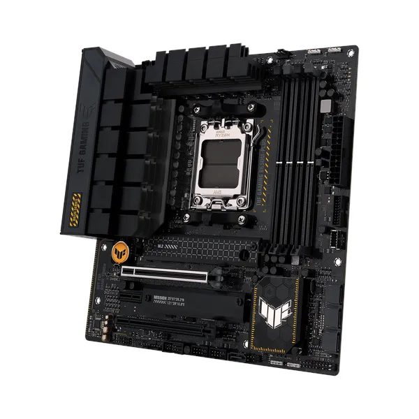 Asus TUF GAMING B650M-PLUS Motherboard, AM5 Socket, micro-ATX Form Factor, DDR5 Ram, PCIe 4.0 With SafeSlot Core+, HDMI, DisplayPort, Realtek 2.5 GB Ethernet With TUF LANGuard, Aura Sync, 1 Year Warranty | 90MB1BG0-M0EAY0