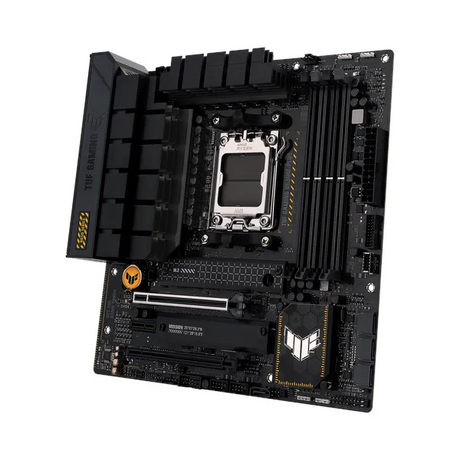 Asus TUF GAMING B650M-PLUS Motherboard, AM5 Socket, micro-ATX Form Factor, DDR5 Ram, PCIe 4.0 With SafeSlot Core+, HDMI, DisplayPort, Realtek 2.5 GB Ethernet With TUF LANGuard, Aura Sync, 1 Year Warranty | 90MB1BG0-M0EAY0