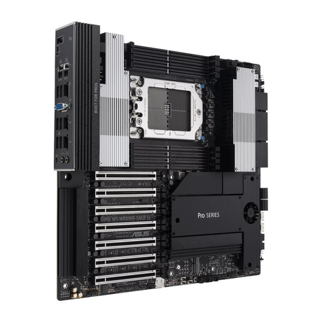 Asus Pro WS WRX90E-SAGE SE Workstation Motherboard, sTR5 Socket, EEB Form Factor, DDR5, PCIe 5.0 With SafeSlot Core+, USB4 40 GBps, Intel Dual 10 GB + Realtek 1 GB Ethernet With Asus LANGuard, Asus 5X Protection III, 1 Year Warranty | 90MB1FW0-M0EAY0