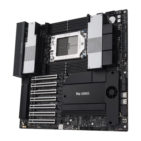 Asus Pro WS WRX90E-SAGE SE Workstation Motherboard, sTR5 Socket, EEB Form Factor, DDR5, PCIe 5.0 With SafeSlot Core+, USB4 40 GBps, Intel Dual 10 GB + Realtek 1 GB Ethernet With Asus LANGuard, Asus 5X Protection III, 1 Year Warranty | 90MB1FW0-M0EAY0