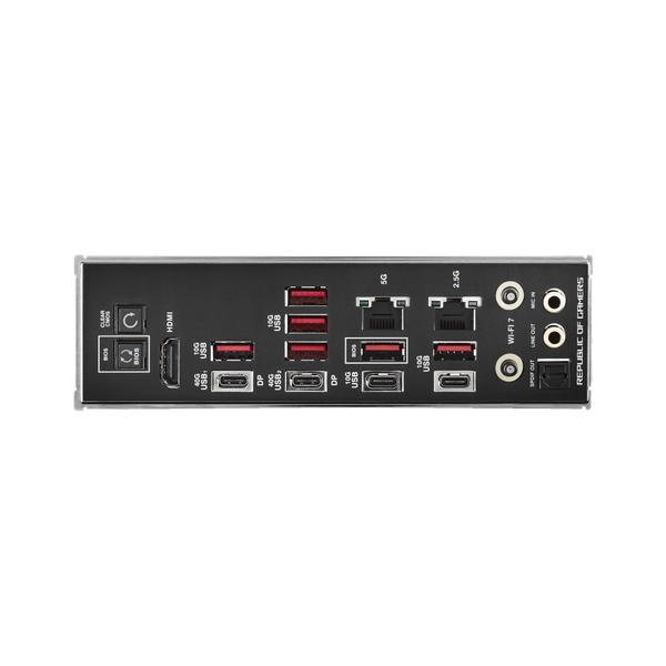 Asus ROG CROSSHAIR X870E HERO WiFi Motherboard, AM5 Socket, ATX Form Factor, DDR5 Ram, PCIe 5.0 With SafeSlot Core+, Wi-Fi 7 & Bluetooth v5.4, USB 40 GBps, HDMI, Thunderbolt4, Realtek 5 GB Ethernet/Intel 2.5 GB Ethernet With Asus LANGuard, Aura Sync, 1