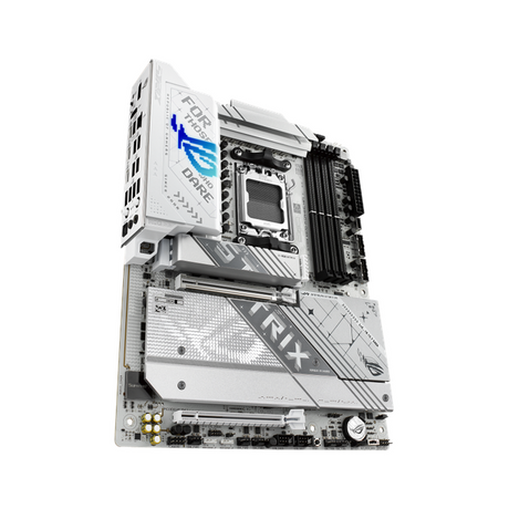 لوحة أم Asus ROG STRIX X870-A GAMING WiFi، مقبس AM5، مقاس ATX، ذاكرة DDR5، PCIe 5.0 مع SafeSlot Core+، Wi-Fi 7، بلوتوث v5.4، Thunderbolt 4، HDMI، DisplayPort، إيثرنت Intel 2.5 GB With Asus LANGuard، إضاءة Aura Sync، ضمان سنة واحدة