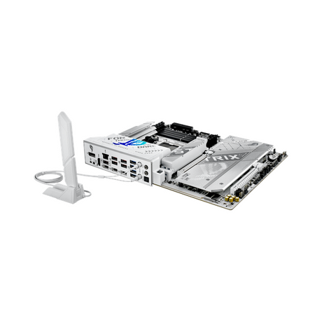 لوحة أم Asus ROG STRIX X870-A GAMING WiFi، مقبس AM5، مقاس ATX، ذاكرة DDR5، PCIe 5.0 مع SafeSlot Core+، Wi-Fi 7، بلوتوث v5.4، Thunderbolt 4، HDMI، DisplayPort، إيثرنت Intel 2.5 GB With Asus LANGuard، إضاءة Aura Sync، ضمان سنة واحدة