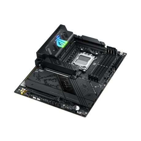 Asus ROG STRIX X870-F GAMING WiFi Motherboard, AM5 Socket, ATX Form Factor, DDR5 Ram, PCIe 5.0 With SafeSlot Core+, Wi-Fi 7, Bluetooth v5.4, Thunderbolt 4, HDMI, DisplayPort, Intel 2.5 GB Ethernet With Asus LANGuard, Aura Sync, 1 Year Warranty |