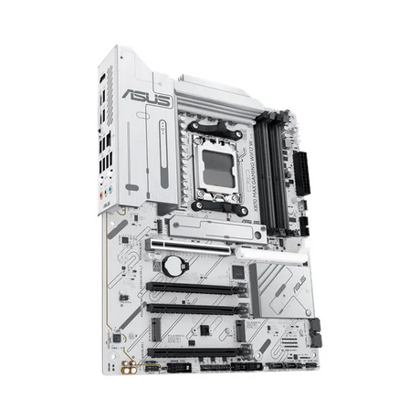 Asus X870 MAX GAMING WiFi Motherboard, AM5 Socket, ATX Form Factor, DDR5 Ram, PCIe 5.0 With SafeSlot Core+, Wi-Fi 7, Bluetooth v5.4, HDMI, Thunderbolt 4, Intel 2.5 GB Ethernet With Asus LANGuard, Aura Sync, White, 1 Year Warranty | 90MB1LZ0-M0EAY0