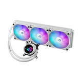 Asus ROG Strix LC III 360 ARGB AIO Liquid Cooler, 360° Rotatable Water Block LCD, Supports Intel, AMD Sockets, White, 1 Year Warranty | 90RC00W2-M0UAY0