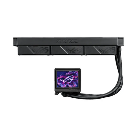 Asus ROG Ryujin III 360 ARGB Extreme AIO Liquid Cooler, 3.5" Full Color LCD Display, Supports Intel, AMD Sockets, Black, 1 Year Warranty | 90RC0131-M0EAY0