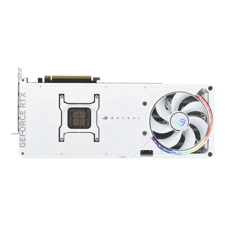 Asus ROG Astral GeForce RTX 5090 White OC Edition Graphics Card, GDDR7 32GB 512-bit Memory, HDMI 2.1b & DP 2.1b Outputs, PCI Express 5.0, 2580 MHz Core Clock, 28 Gbps Memory Clock, 1 Year Warranty | 90YV0LWA-M0NA00