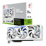 بطاقة رسومات Asus ROG Astral GeForce RTX 5090 White OC Edition، ذاكرة GDDR7 بحجم 32 جيجابايت 512-بت، مخارج HDMI 2.1b و DP 2.1b، منفذ PCI Express 5.0، سرعة معالج رسومي 2580 ميجاهرتز، سرعة ذاكرة 28 جيجابت في الثانية، ضمان سنة واحدة | 90YV0LWA-M0NA00