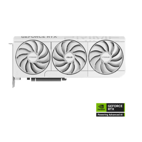 Asus PRIME GeForce RTX 5070 OC Edition Graphics Card, GDDR7 12 GB 192-bit Memory, HDMI 2.1b & DP 2.1b Outputs, PCI Express 5.0, 2587 MHz Core Clock, 28  GBps Memory Clock, SFF Compatible, White, 1 Year Warranty | 90YV0M19-M0NA00