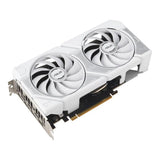 Asus Dual GeForce RTX 5060 White OC Edition Graphics Card, GDDR7 8GB 128-bit Memory, HDMI 2.1b & DP 2.1b Outputs, PCI Express 5.0, 2677 MHz Core Clock, 28 Gbps Memory Clock, 1 Year Warranty | 90YV0N15-M0NA00