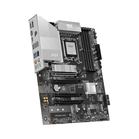 Msi PRO Z890-S WiFi Motherboard, LGA 1851 Socket, ATX Form Factor, DDR5 Ram, PCIe 5.0, Intel Wi-Fi 7, Bluetooth 5.4, USB 40 GBps, HDMI 2.1, DisplayPort 1.4, Thunderbolt4 (Type-C), Realtek RTL8125D 2.5G LAN, EZ M.2 Shield Frozr, 1 Year Warranty |
