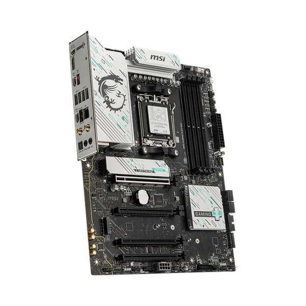 لوحة أم Msi B850 Gaming Plus WiFi، مقبس AM5، عامل شكل ATX، ذاكرة وصول عشوائي DDR5، منفذ PCIe 5.0، Wi-Fi 7 مع هوائي EZ، بلوتوث 5.4، منفذ USB بسرعة 10 جيجابت في الثانية، شبكة LAN بسرعة 5G، درع EZ M.2 Shield Frozr II، ضمان لمدة سنة واحدة | 911-7E56-001-007