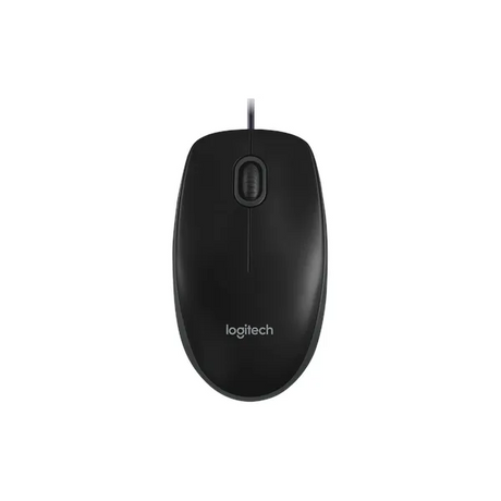 Logitech MK120 Corded Keyboard & Mouse Combo, 100% Keyboard Layout, Spill-resistant design, Deep profile key type, Full Size Ambidextrous Mouse, 1000 DPI Optical Tracking Sensor, Black, 1 Year Warranty | 920-002586