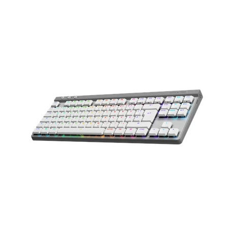 Logitech G515 LIGHTSPEED TKL 80% AR GB Mechanical Gaming Keyboard, Tactile Keys, Tri-mode connectivity, USB Port, Bluetooth, Up to 36 hrs Battery Life, White, 1 Year Warranty | 920-012539