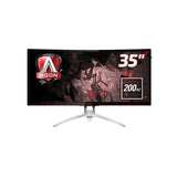 شاشة ألعاب AOC AGON AG352QCX منحنية فائقة الاتساع مقاس 35 بوصة، بدقة (2560x1080)، 200 هرتز، 4 مللي ثانية، FreeSync Premium، HDMI، DP، DVI و VGA، حامل قابل لتعديل الارتفاع/الإمالة/الدوران، أسود وفضي، ضمان لمدة عام | AG352QCX