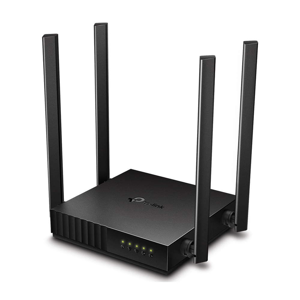 جهاز توجيه لاسلكي ثنائي النطاق TP-Link Archer AC1200، بسرعة 2.4 جيجاهرتز تصل إلى 300 ميجابت في الثانية، و5 جيجاهرتز تصل إلى 867 ميجابت في الثانية، 4 هوائيات ثابتة، منافذ LAN متعددة، تغطية للمنازل ذات 3 غرف نوم، ضمان لمدة سنة واحدة | ARCHER-C54