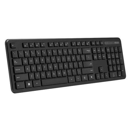 Asus CW100 Wireless Keyboard & Mouse Combo, 2.4Ghz Wireless Reciever, 100% Keyboard Layout, 1600 DPI Optical Mouse Sensor, Slim Lightweight Design, Up to 6 months Battery Life, Black, 1 Year Warranty | 90XB0700-BKM110
