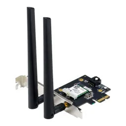 محول واي فاي 6E بمنفذ PCIe من أسوس PCE-AXE5400، سرعة تصل إلى 2402 ميجابت في الثانية، منفذ PCI-Express، بلوتوث 5.2، هوائيان خارجيان، يدعم نطاق 6 جيجاهرتز، أمان الشبكة WPA3، ضمان لمدة سنة واحدة | 90IG07I0-ME0B10
