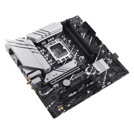 Asus PRIME B760M-A Gaming WiFi Motherboard, LGA1700 Socket, mATX Form Factor, DDR5 Ram, PCIe 4.0, HDMI, DP, Realtek 2.5Gb Ethernet, Aura Sync, 1 Year Warranty | 90MB1EL0-M1EAY0