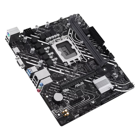 لوحة الأم Asus PRIME H610M-K، مقبس LGA1700، عامل الشكل mATX، ذاكرة وصول عشوائي DDR5، PCIe 4.0، HDMI، VGA، Realtek 1Gb إيثرنت، Aura Sync، ضمان سنة واحدة | 90MB1GA0-M0EAY0