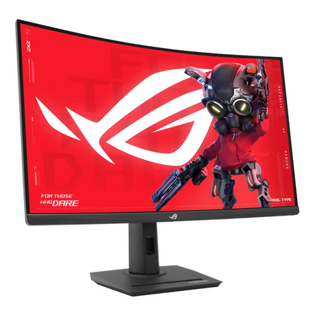 Asus ROG Strix XG32WCMS Curved Gaming Monitor, 31.5" QHD (2560 x 1440) Resolution, 280Hz, Anti-glare, 1ms GtG Response Time, DP, HDMI, USB-C, Fully Adjustable Stand, Black, 1 Year Warranty | XG32WCMS