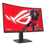 Asus ROG Strix XG32WCS Curved Gaming Monitor, 31.5" QHD (2560 x 1440) Resolution, 180Hz, Anti-glare, 1ms GtG Response Time, DP, HDMI, USB-C, Fully Adjustable Stand, Black, 1 Year Warranty | XG32WCS