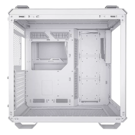 Asus TUF Gaming GT502 ATX Tower PC Case, Front & Left Tempered Glass Panels, Dual Chamber Chassis, Panoramic View, Removeable Dust Filters, Tool-Free Side Panels, 400mm GPU Support, USB 3.2 Gen 2, White, 1 Year Warranty | 90DC0090-B09010
