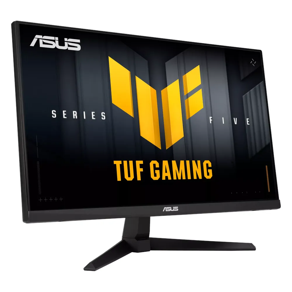 شاشة الألعاب Asus TUF Gaming VG249QE5A، دقة 23.8 بوصة FHD (1920 × 1080)، 144 هرتز، مضادة للتوهج، زمن استجابة 1 مللي ثانية MPRT، منفذ DisplayPort، منفذ HDMI، حامل قابل للتعديل بالإمالة، أسود، ضمان 3 سنوات | VG249QE5A