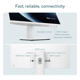 Asus V440VA All-in-One Desktop PC, Intel Core 5 210H Processor, 16GB RAM, 512GB SSD, 23.8" FHD 100Hz Display, Windows 11 Home, Speakers & 5M IR Camera, 120W Adapter, Sandstone Wireless Keyboard & Mouse Included, 3 Year Warranty | V440VA-C521016512W