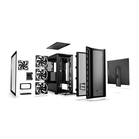 كيس كمبيوتر BE QUIET! Shadow Base 800 FX E-ATX، Tinted Tempered glass Side Panel، 4 × Silent Wings Fans with PWM and AR GB Hub، Full Size دعم كرت شاشة بطول، USB 3.2 Gen 2، أسود، ضمان سنة واحدة | BGW63