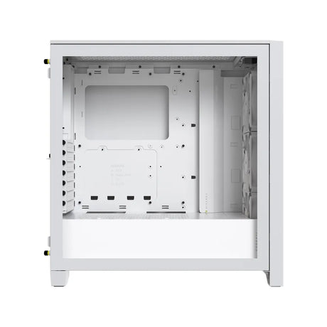 Corsair iCUE 4000D R GB AIRFLOW Mid-Tower ATX Case, Tempered Glass Side Window, 3 x AF120 R GB Elite Fans, 360mm GPU Support, USB 3.2 Gen 2, White, 1 Year Warranty | CC-9011241-WW
