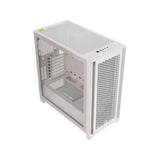 Corsair iCUE 4000D R GB AIRFLOW Mid-Tower ATX Case, Tempered Glass Side Window, 3 x AF120 R GB Elite Fans, 360mm GPU Support, USB 3.2 Gen 2, White, 1 Year Warranty | CC-9011241-WW