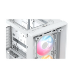 Corsair FRAME 4000D RS AR GB Modular Mid-Tower ATX Case, Tempered Glass Side Window, 3 x RS120 AR GB Performance Fans, 360mm GPU Support, USB 3.2 Gen 2, GPU Anti-Sag Stabilization Arm Included, White, 1 Year Warranty | CC-9011297-WW