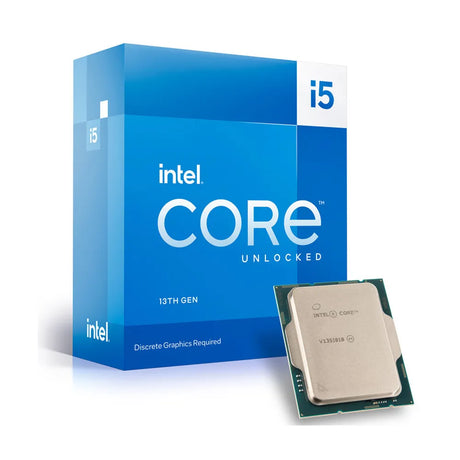 معالج Intel Core i5-13600KF، 14 نواة (6P+8E)، تردد النواة الأساسي 3.50 جيجاهرتز، تردد التربو 5.10 جيجاهرتز، ذاكرة تخزين مؤقت L1 سعة 24 ميجابايت، DDR5، DDR4، مقبس LGA1700، صينية، ضمان لمدة عام | CORE-I5-13600KF