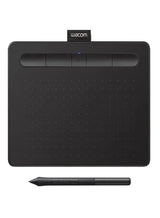 جهاز لوحي Wacom Intuos صغير أسود للرسم والتخطيط وتعديل الصور – مثالي للعمل من المنزل والتعلم عن بُعد | CTL-4100K-N